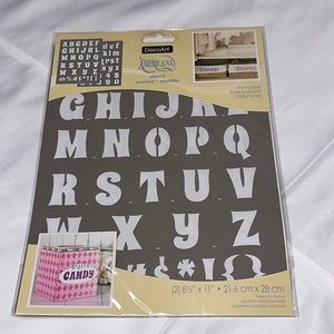 🐼 3/$25 alphabet stencils in funky flair style